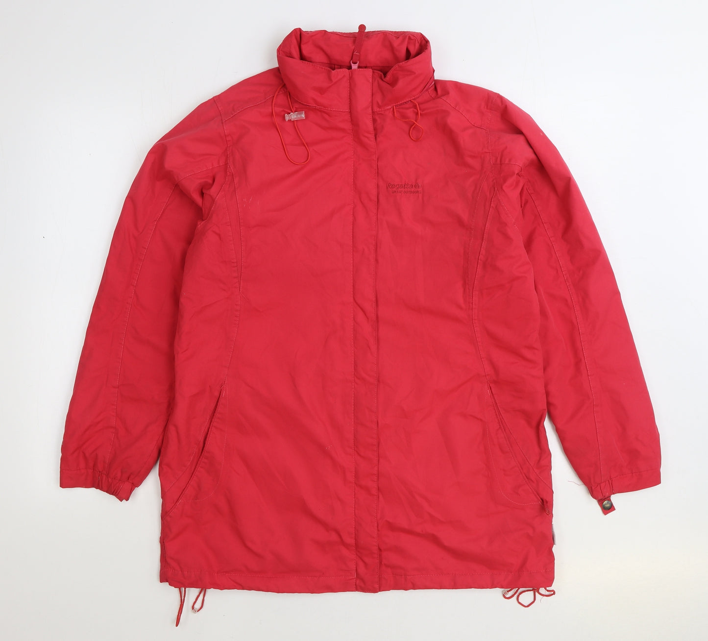 Regatta Womens Pink Rain Coat Coat Size 12 Zip