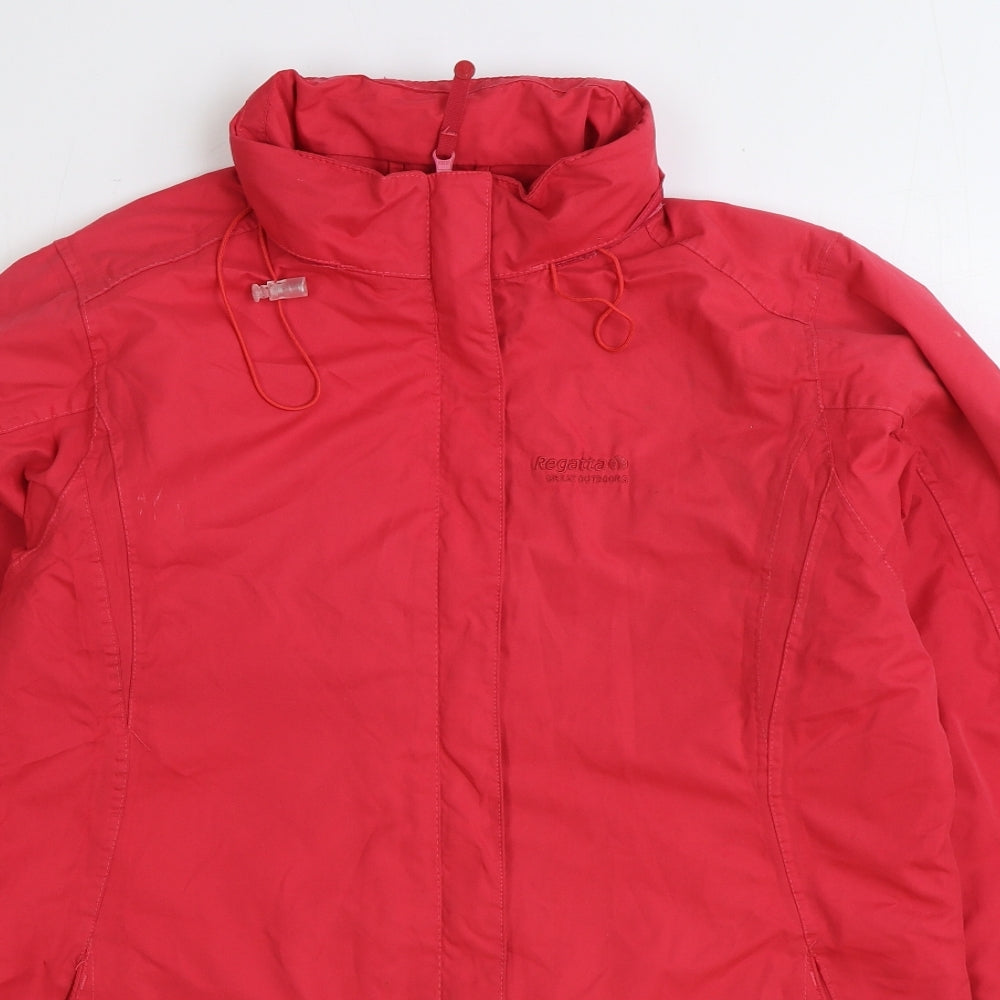 Regatta Womens Pink Rain Coat Coat Size 12 Zip