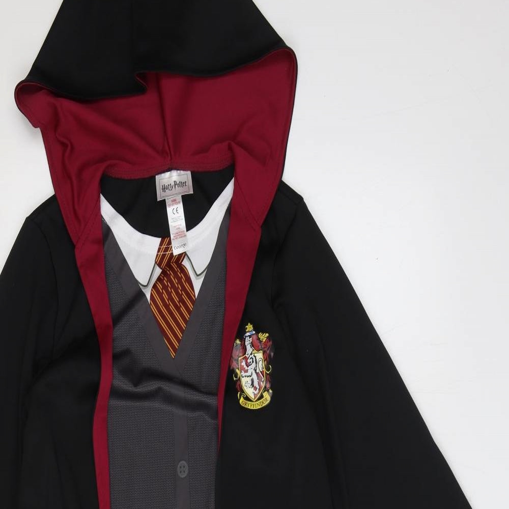 George Boys Black Solid Polyester Robe Size 11-12 Years Pullover - Harry Potter Fancy Dress