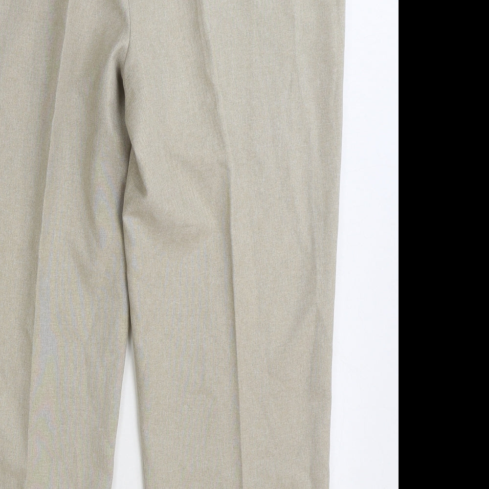 Bonmarché Womens Beige Polyester Trousers Size 18 L26 in Regular