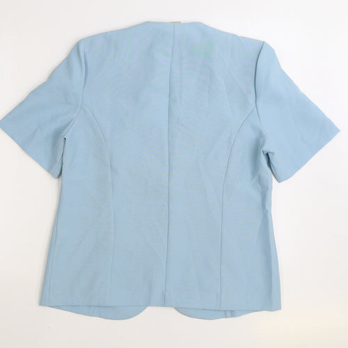 Deanes Womens Blue Jacket Blazer Size 14 Button