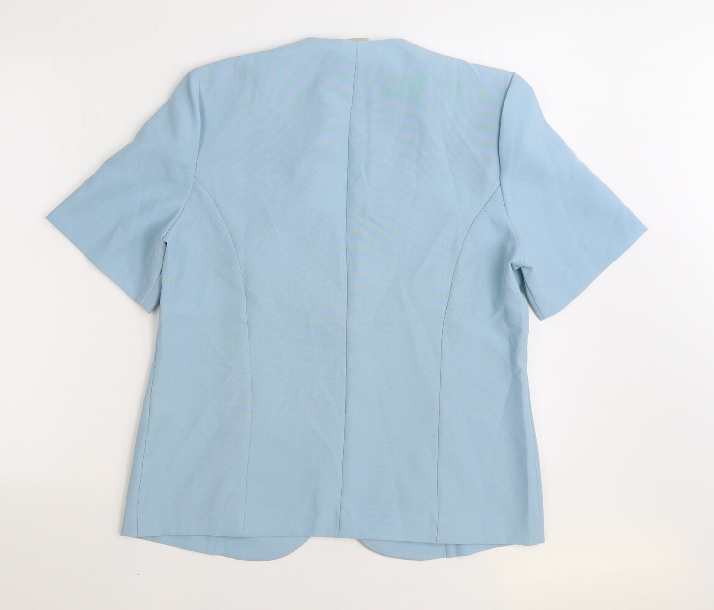 Deanes Womens Blue Jacket Blazer Size 14 Button