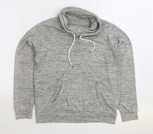 Front view of Primark women’s grey polyester pullover sweatshirt, size L, pullover