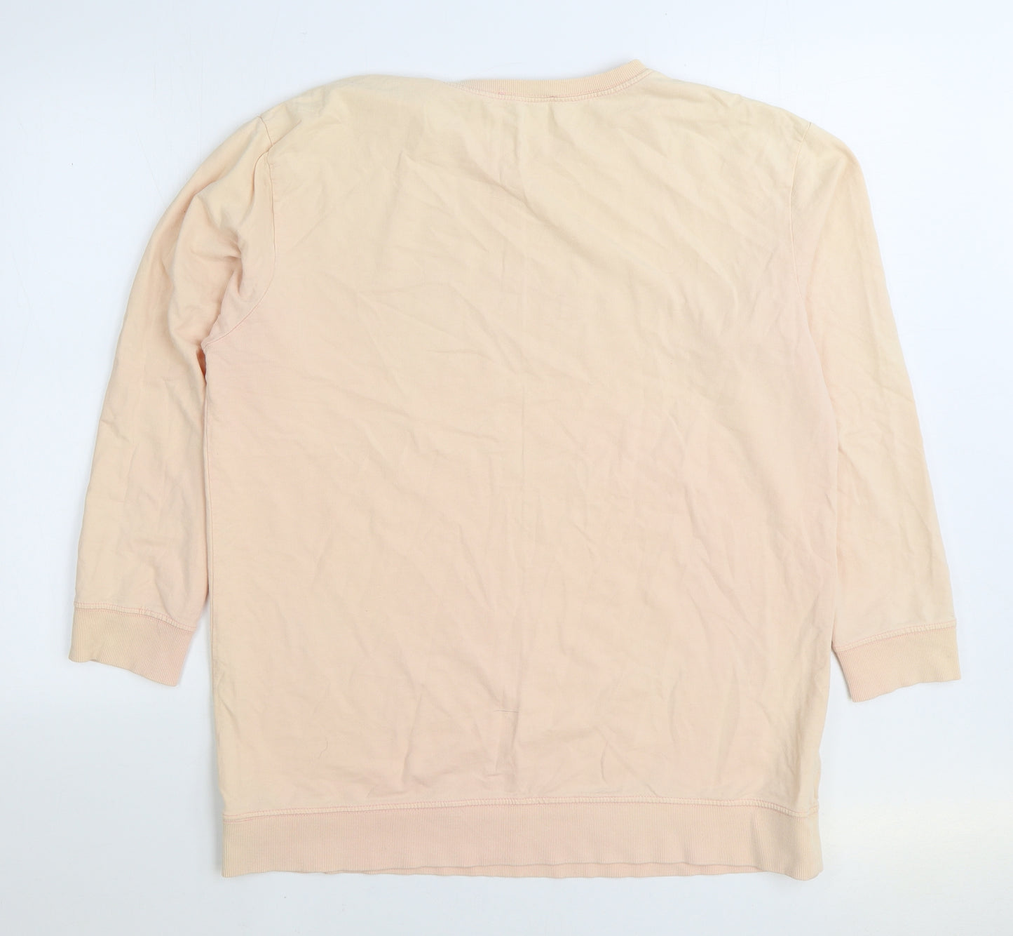 Zara Mens Pink Cotton Pullover Sweatshirt Size M