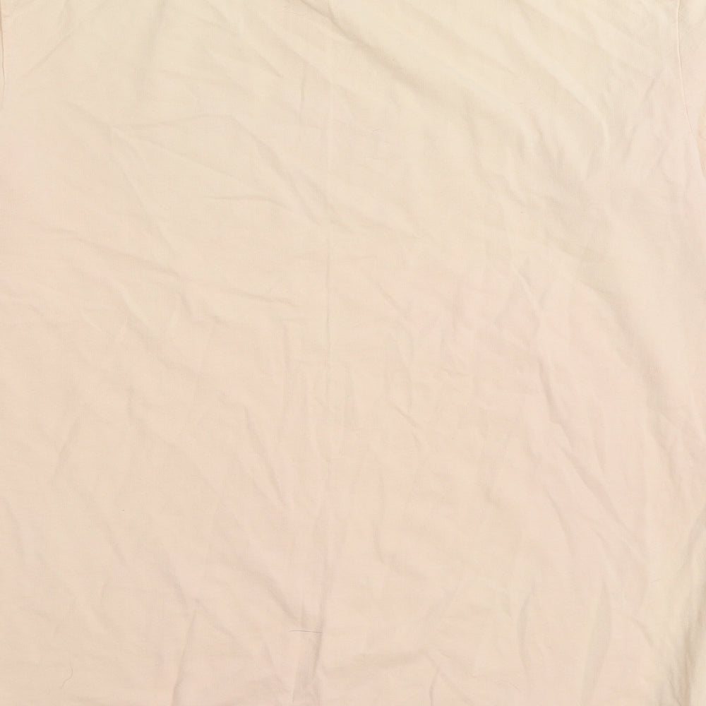 Zara Mens Pink Cotton Pullover Sweatshirt Size M