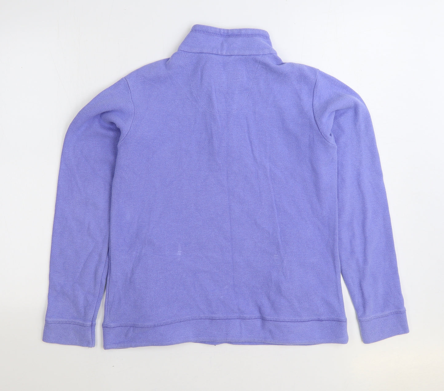 Regatta Womens Blue Cotton Pullover Sweatshirt Size 14 Button