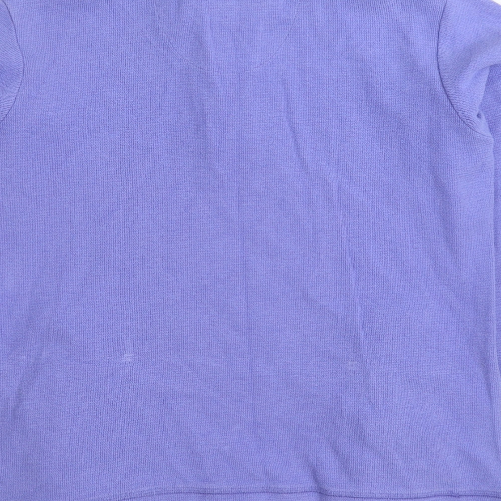 Regatta Womens Blue Cotton Pullover Sweatshirt Size 14 Button