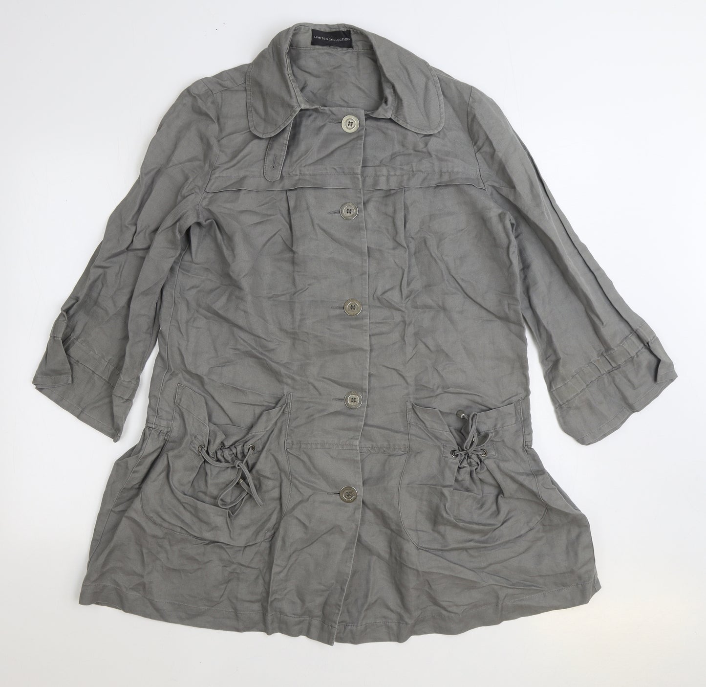 Marks and Spencer Womens Grey Jacket Size 10 Button