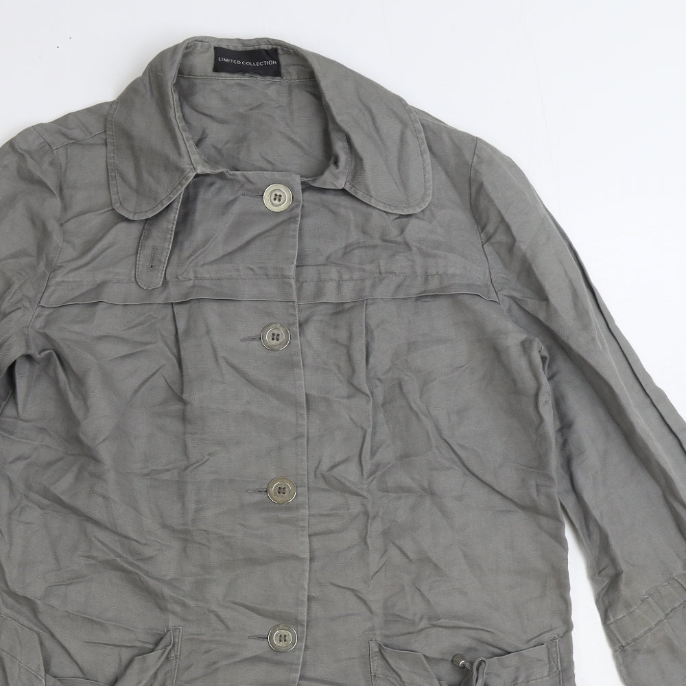 Marks and Spencer Womens Grey Jacket Size 10 Button