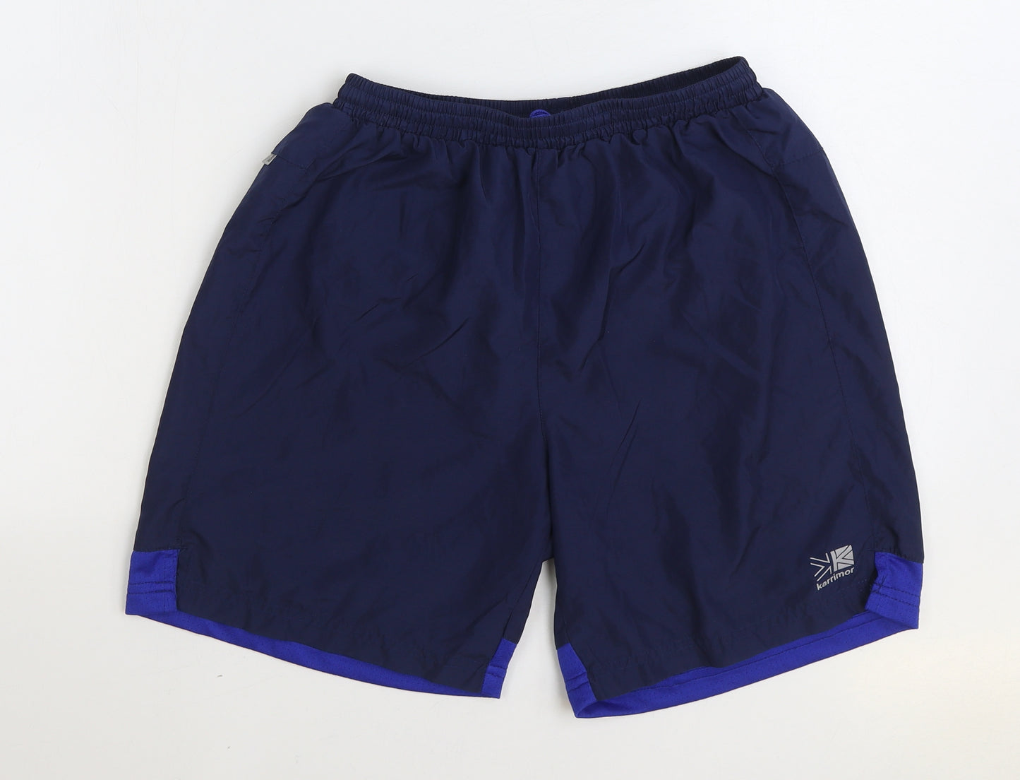 Karrimor Mens Blue Polyester Sweat Shorts Size M L7 in Regular Drawstring - Swim Trunks