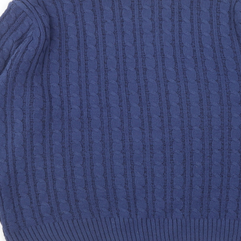 Autonomy Mens Blue Round Neck Acrylic Pullover Jumper Size XL