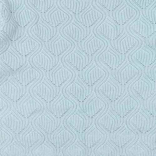 Marks and Spencer Womens Blue Round Neck Acrylic Pullover Jumper Size 16