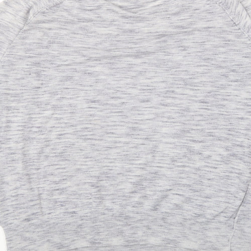 NEXT Womens Grey Round Neck Cotton Pullover Jumper Size 14