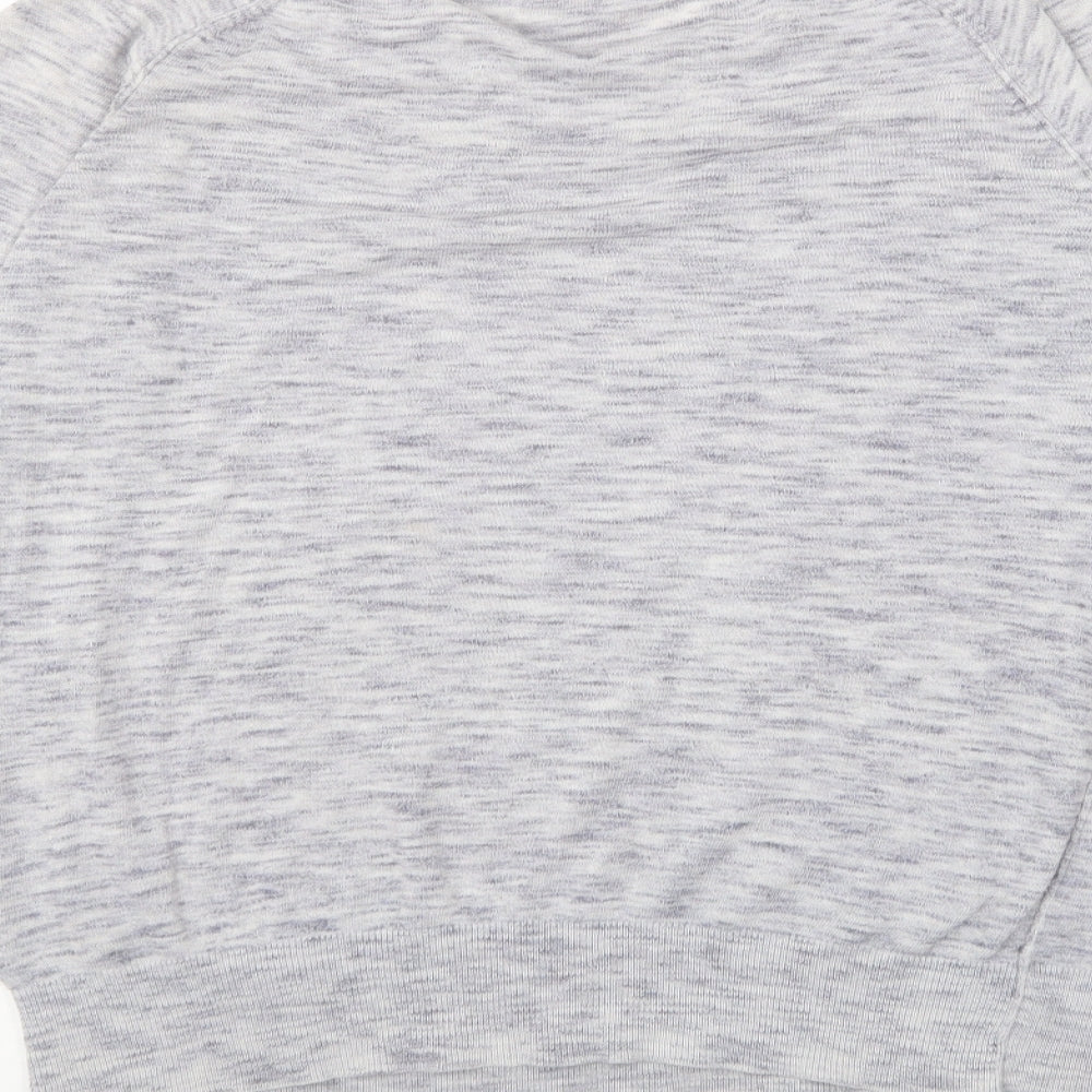 NEXT Womens Grey Round Neck Cotton Pullover Jumper Size 14