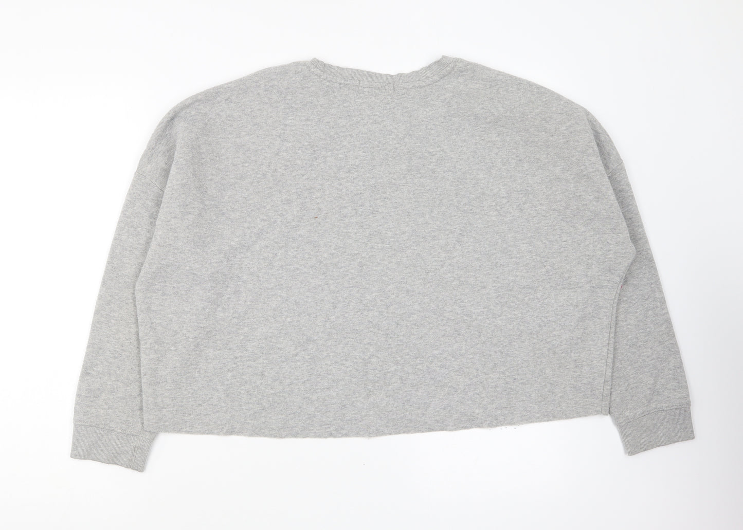 Primark Womens Grey Cotton Pullover Sweatshirt Size L Pullover - Cali Varsity Training