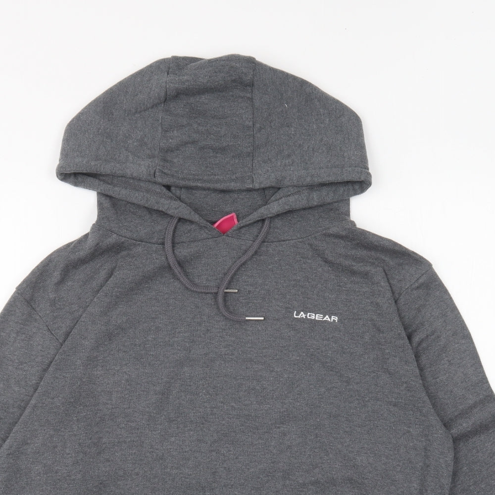 LA Gear Womens Grey Polyester Pullover Hoodie Size 12 Pullover