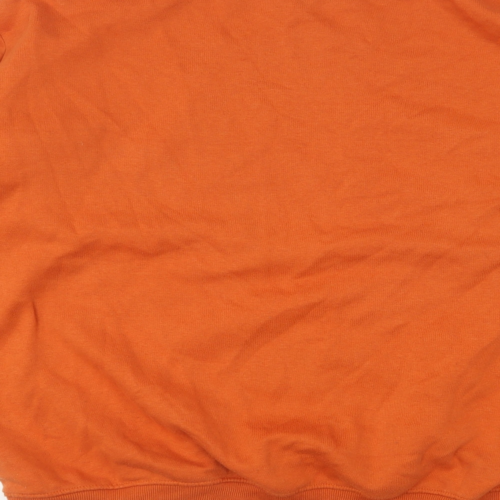 Boohoo Womens Orange Cotton Pullover Sweatshirt Size M Pullover - Atlanta GA