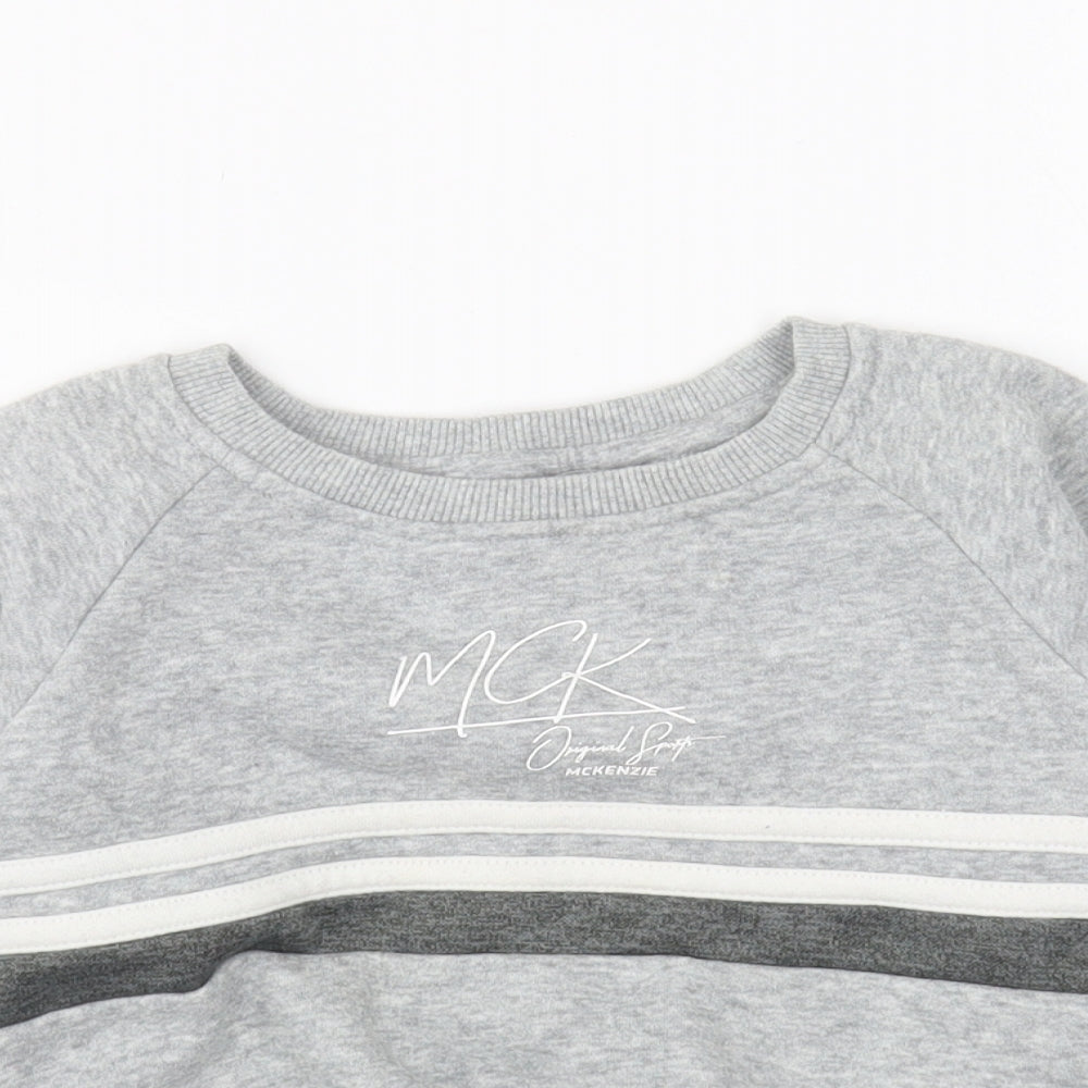 McKenzie Boys Grey Cotton Pullover Sweatshirt Size 3-4 Years Pullover