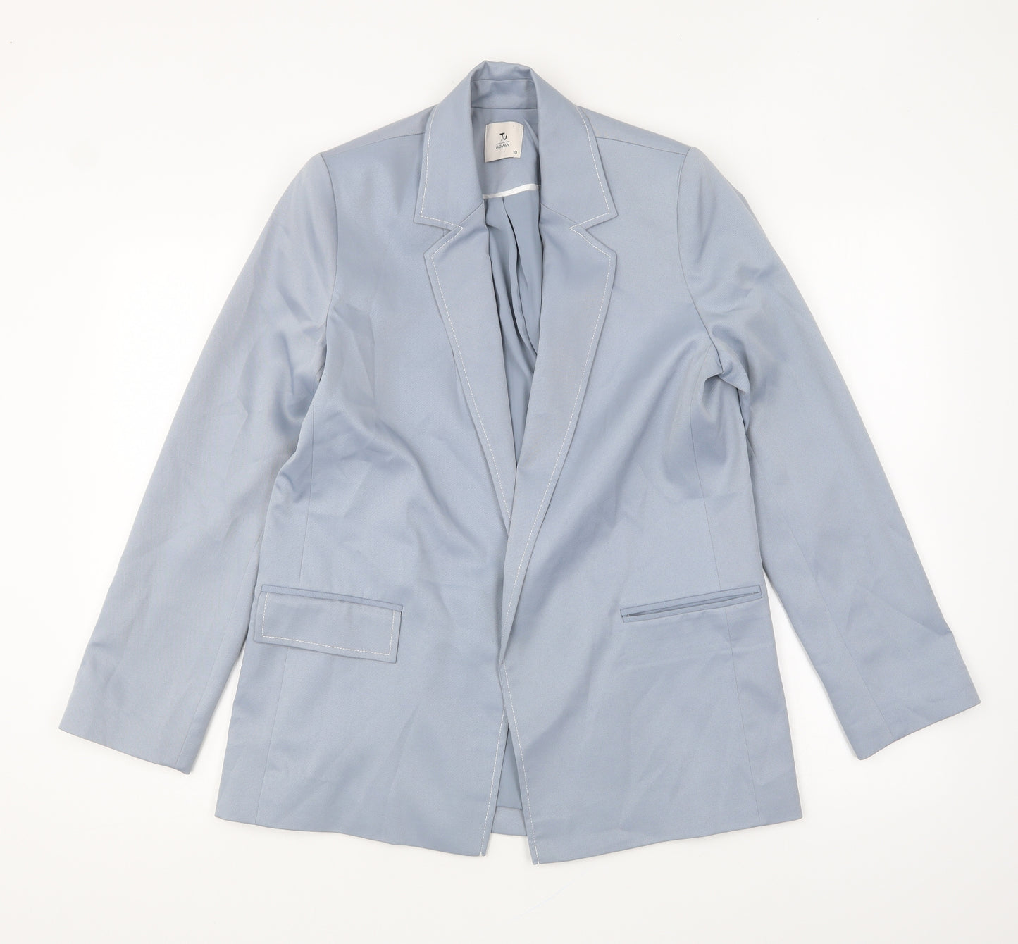 TU Womens Blue Jacket Blazer Size 10