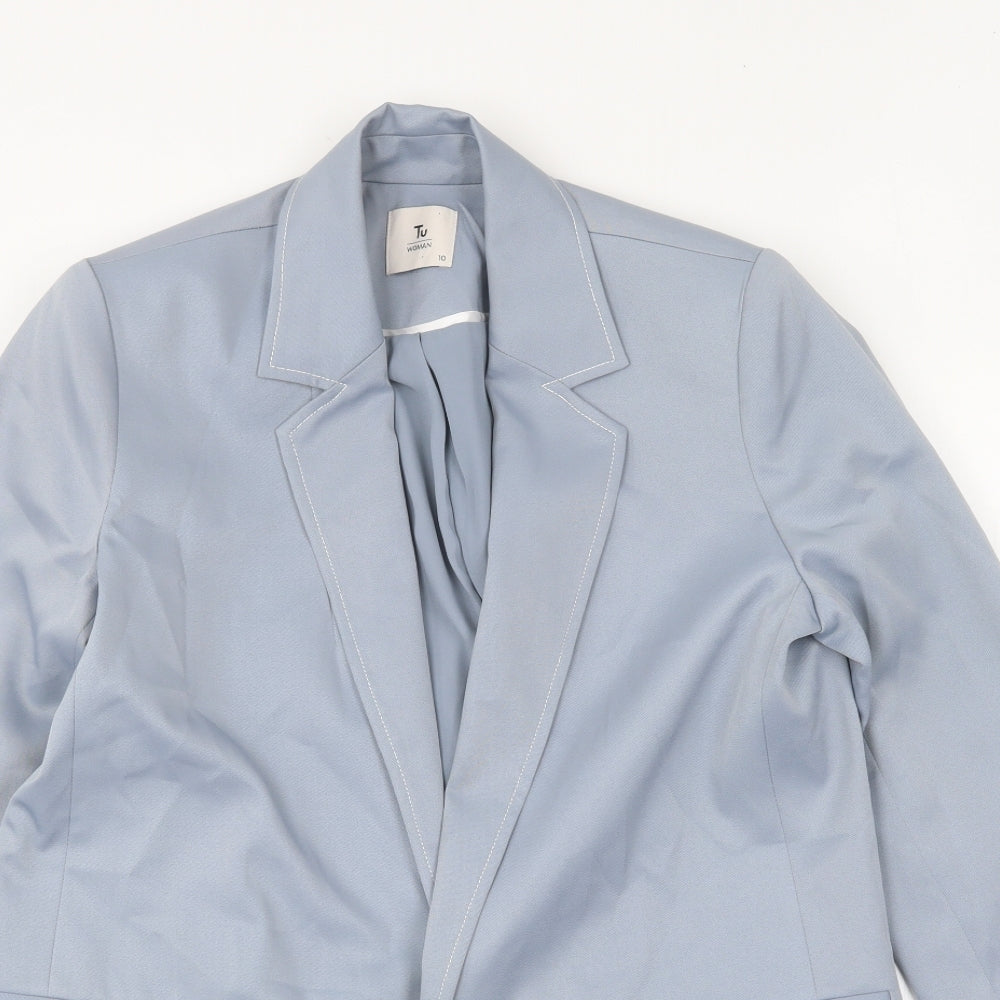 TU Womens Blue Jacket Blazer Size 10