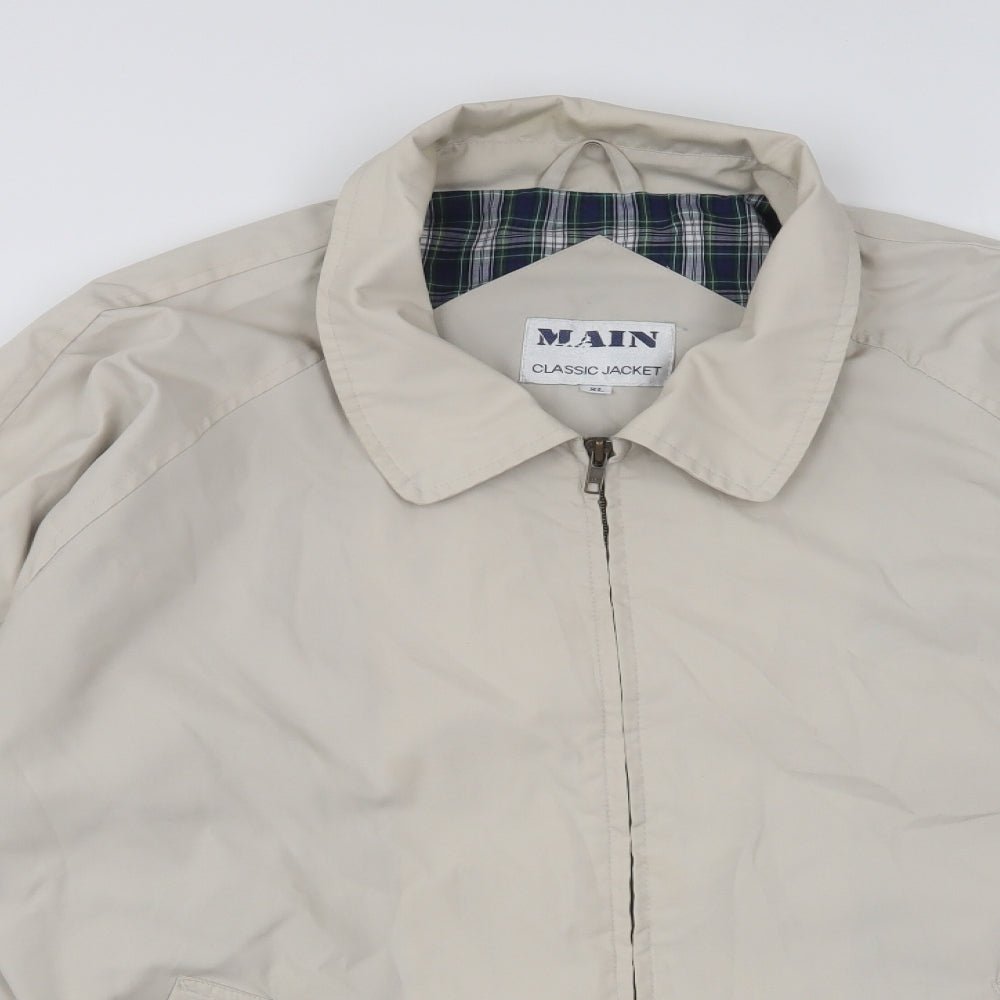 Mainstream Mens Beige Jacket Size XL Zip