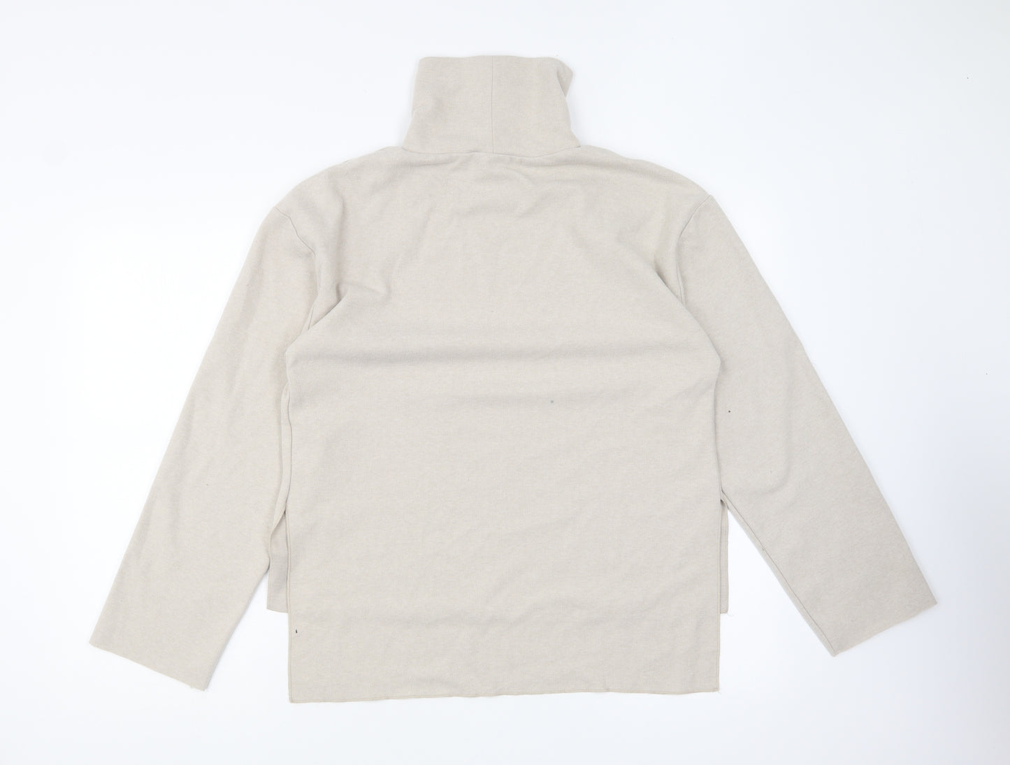 Zara Womens Beige Roll Neck Polyester Pullover Jumper Size M