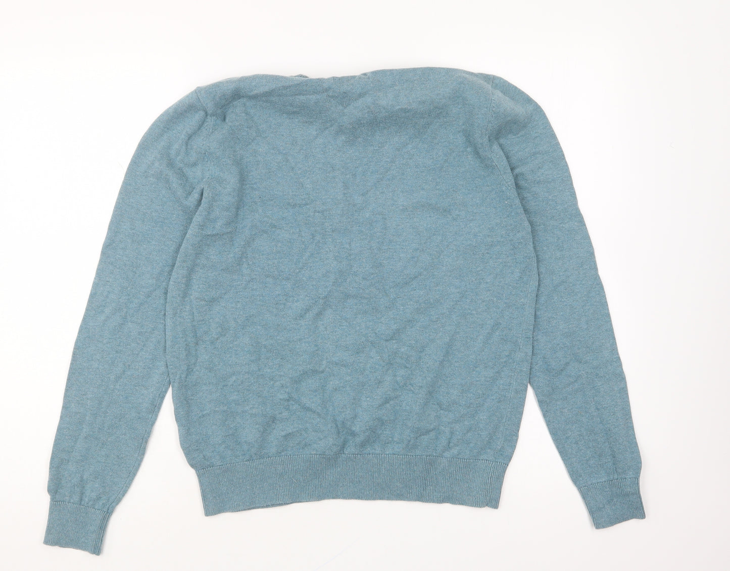TU Mens Blue Round Neck Cotton Pullover Jumper Size S
