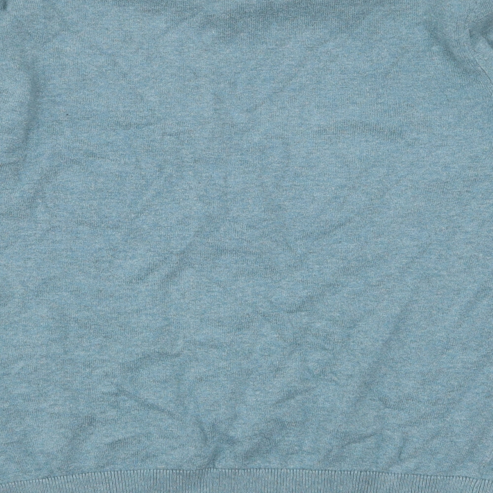 TU Mens Blue Round Neck Cotton Pullover Jumper Size S