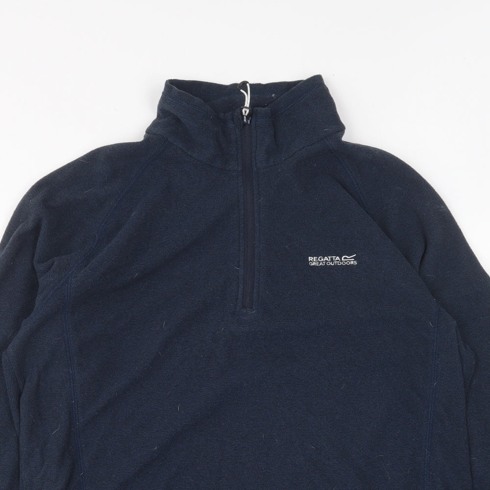 Regatta Womens Blue Polyester Pullover Sweatshirt Size M Zip