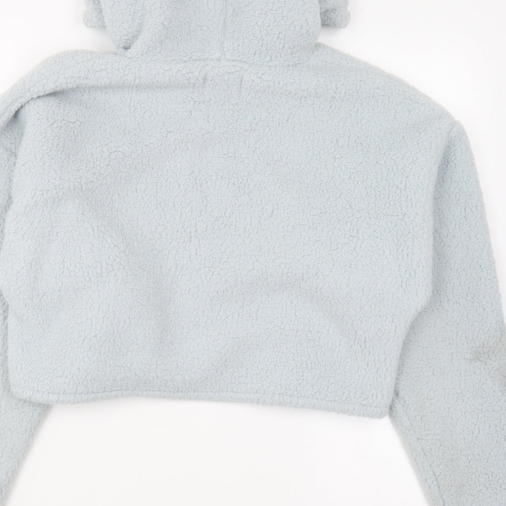Gilly Hicks Womens Blue Polyester Pullover Hoodie Size S Pullover