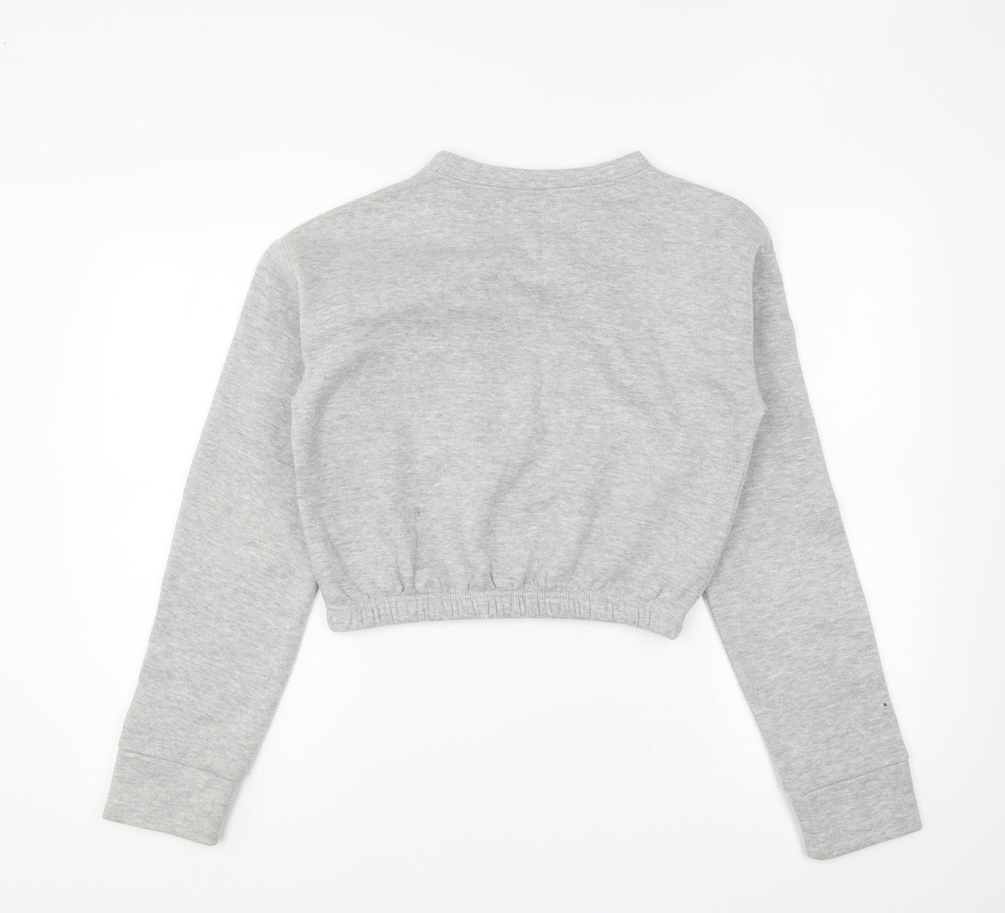 I SAW IT FIRST Womens Grey Polyester Pullover Sweatshirt Size S Pullover - Cropped