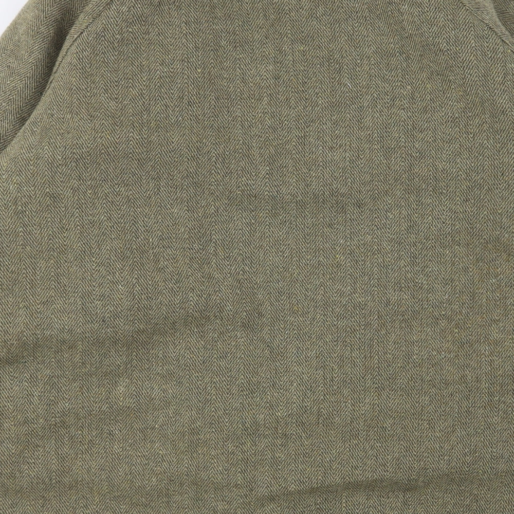 Bronte Mens Green Overcoat Coat Size L Zip