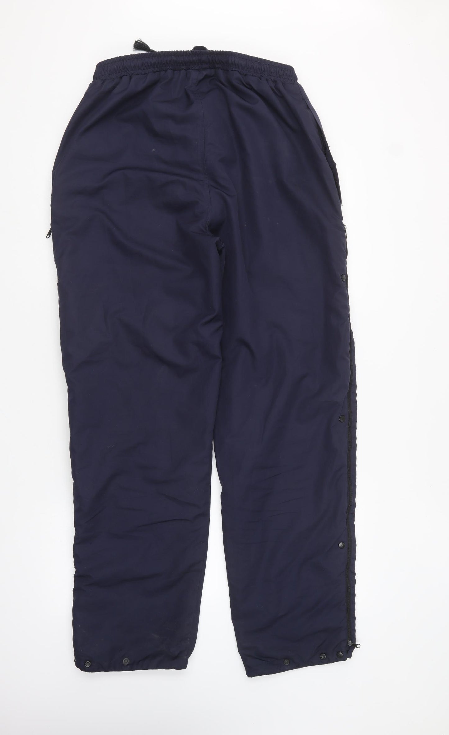 Nikwax Mens Blue Polyester Rain Trousers Trousers Size L L28 in Regular Drawstring