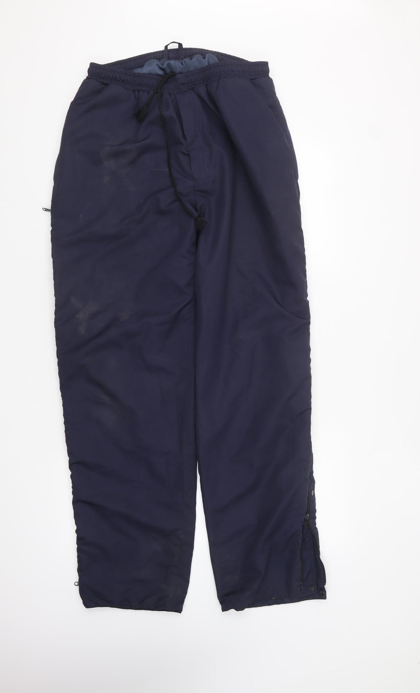 Nikwax Mens Blue Polyester Rain Trousers Trousers Size L L28 in Regular Drawstring
