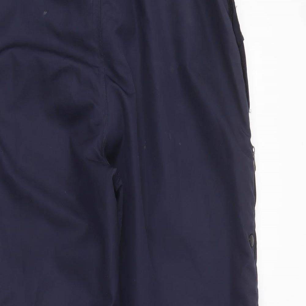 Nikwax Mens Blue Polyester Rain Trousers Trousers Size L L28 in Regular Drawstring