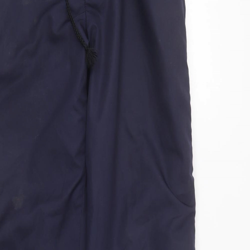 Nikwax Mens Blue Polyester Rain Trousers Trousers Size L L28 in Regular Drawstring