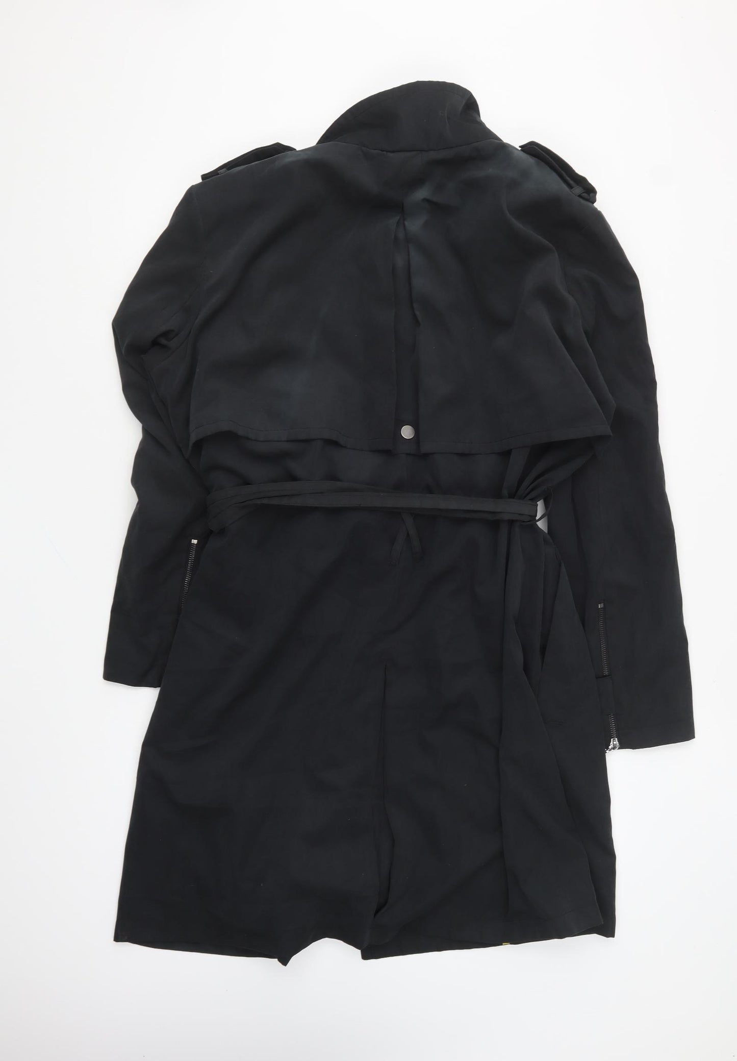 Mary Portas Womens Black Overcoat Coat Size 18 Zip