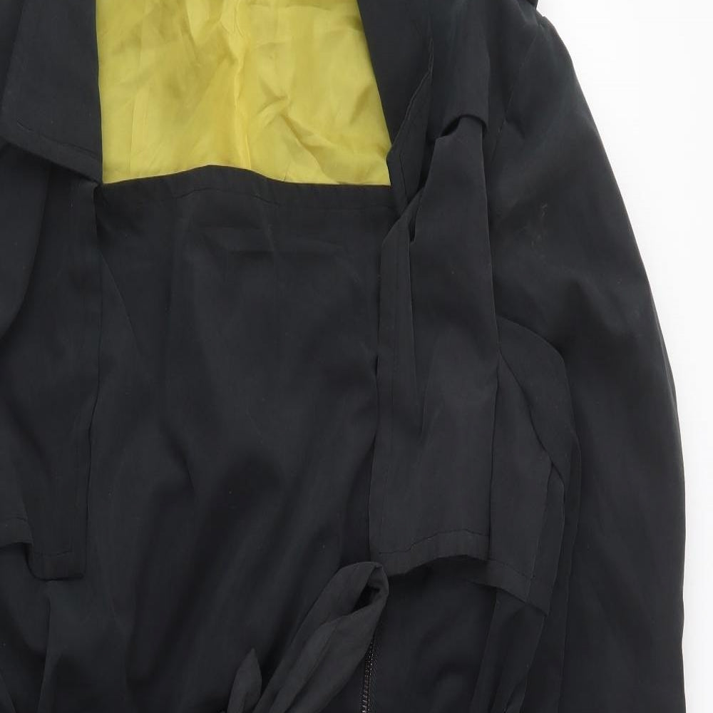 Mary Portas Womens Black Overcoat Coat Size 18 Zip