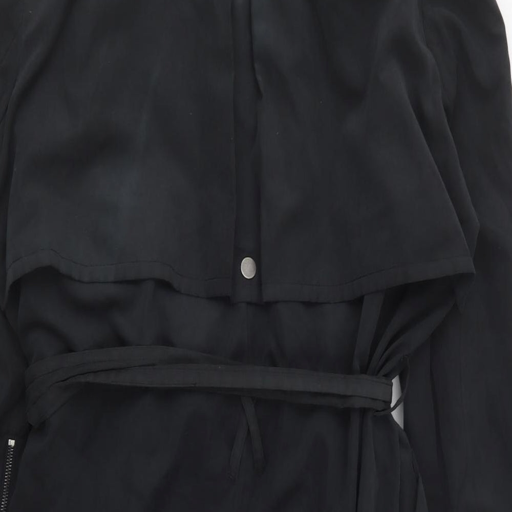 Mary Portas Womens Black Overcoat Coat Size 18 Zip