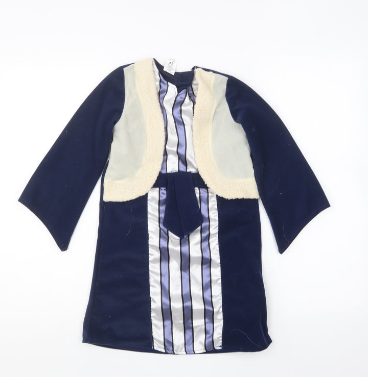 Made By Elves Boys Blue Striped Polyester One Piece Size 3-4 Years - Fancy Dress