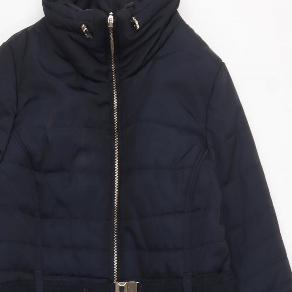 Principles Womens Blue Puffer Jacket Coat Size 18 Zip