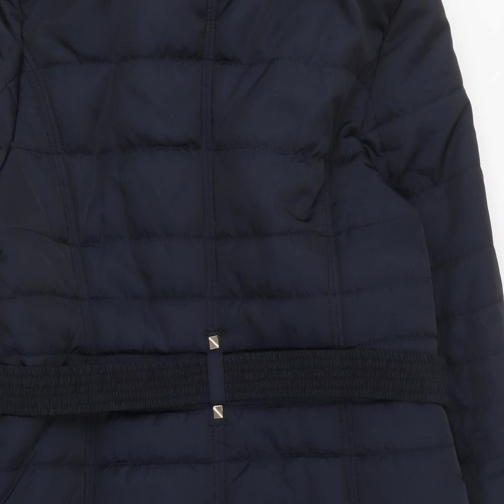 Principles Womens Blue Puffer Jacket Coat Size 18 Zip