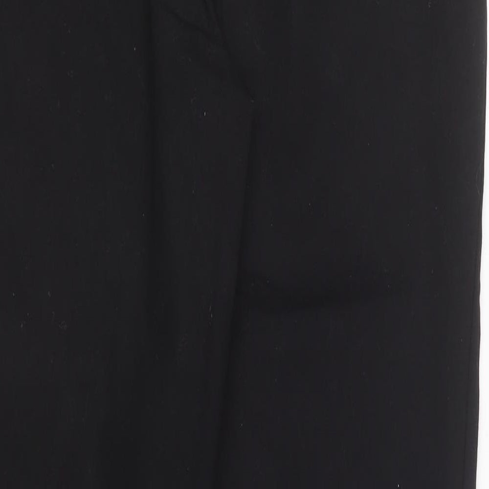 Savida Womens Black Cotton Capri Trousers Size 12 L26 in Regular Zip