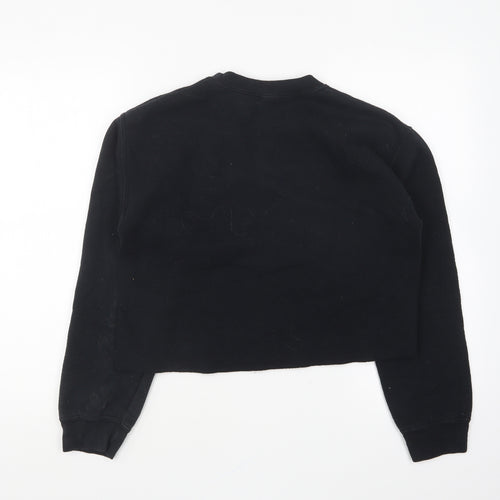 Topshop Womens Black Cotton Pullover Sweatshirt Size S Pullover - Darling