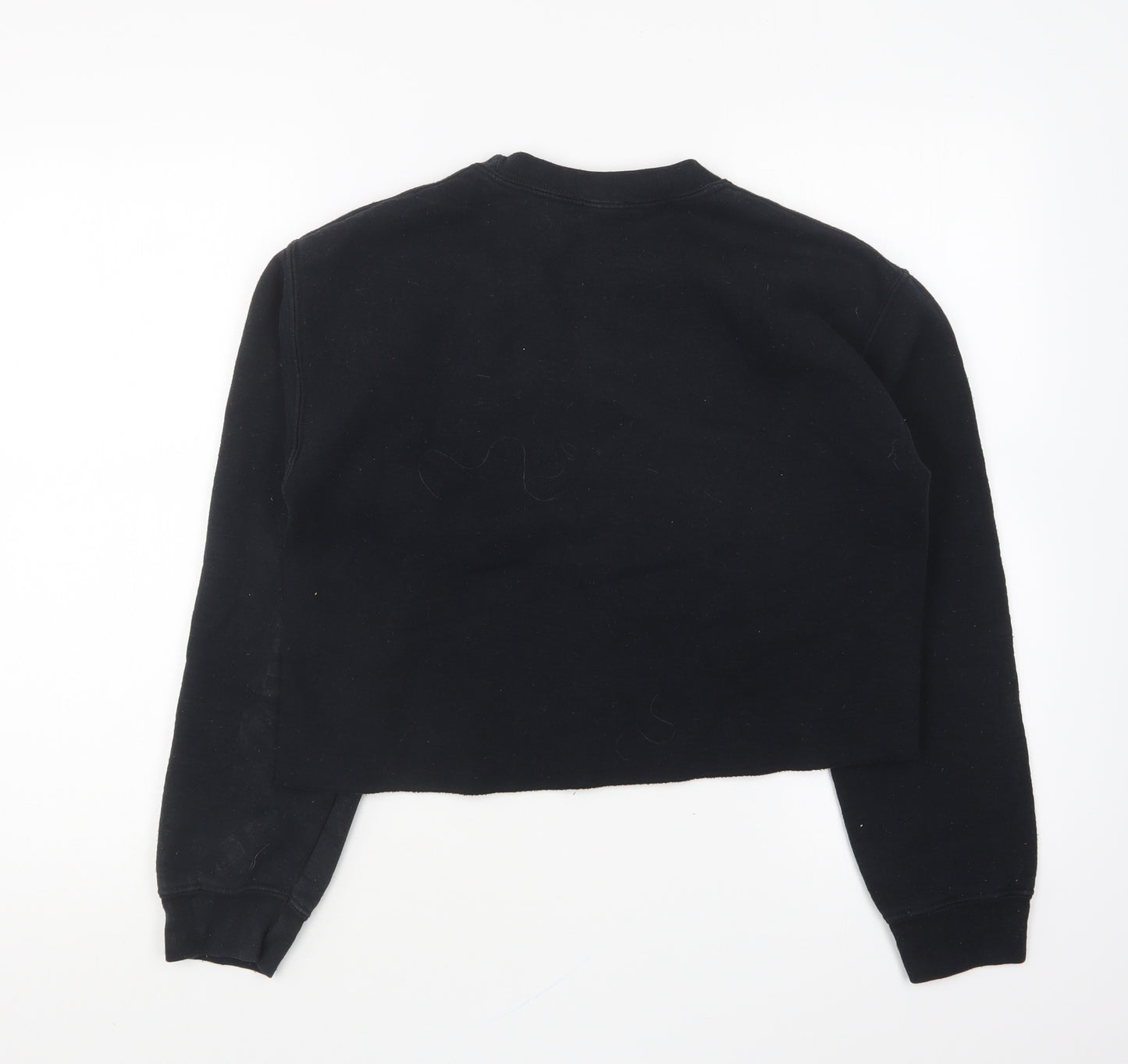 Topshop Womens Black Cotton Pullover Sweatshirt Size S Pullover - Darling