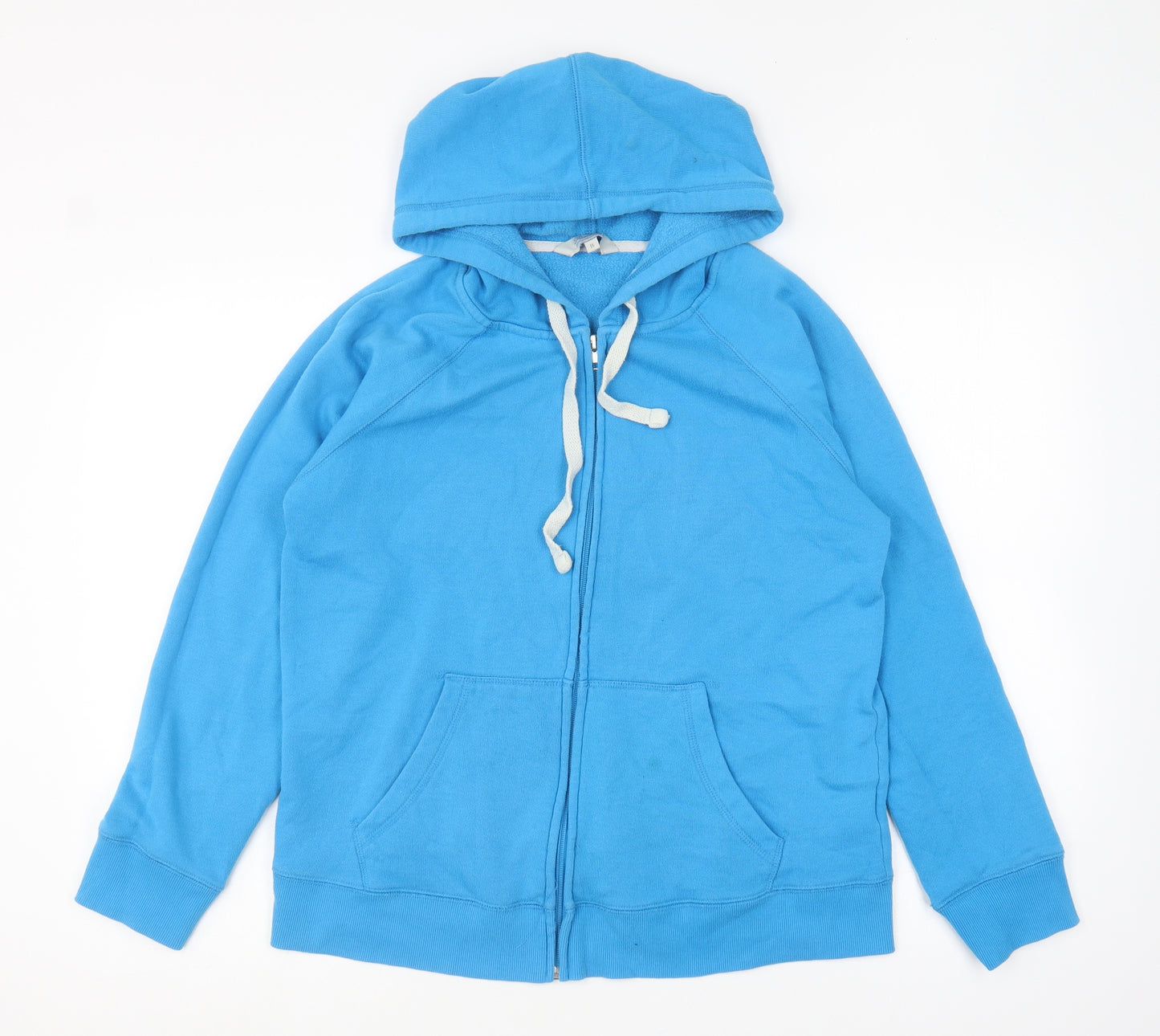 Peacocks Womens Blue Cotton Full Zip Hoodie Size 16 Zip