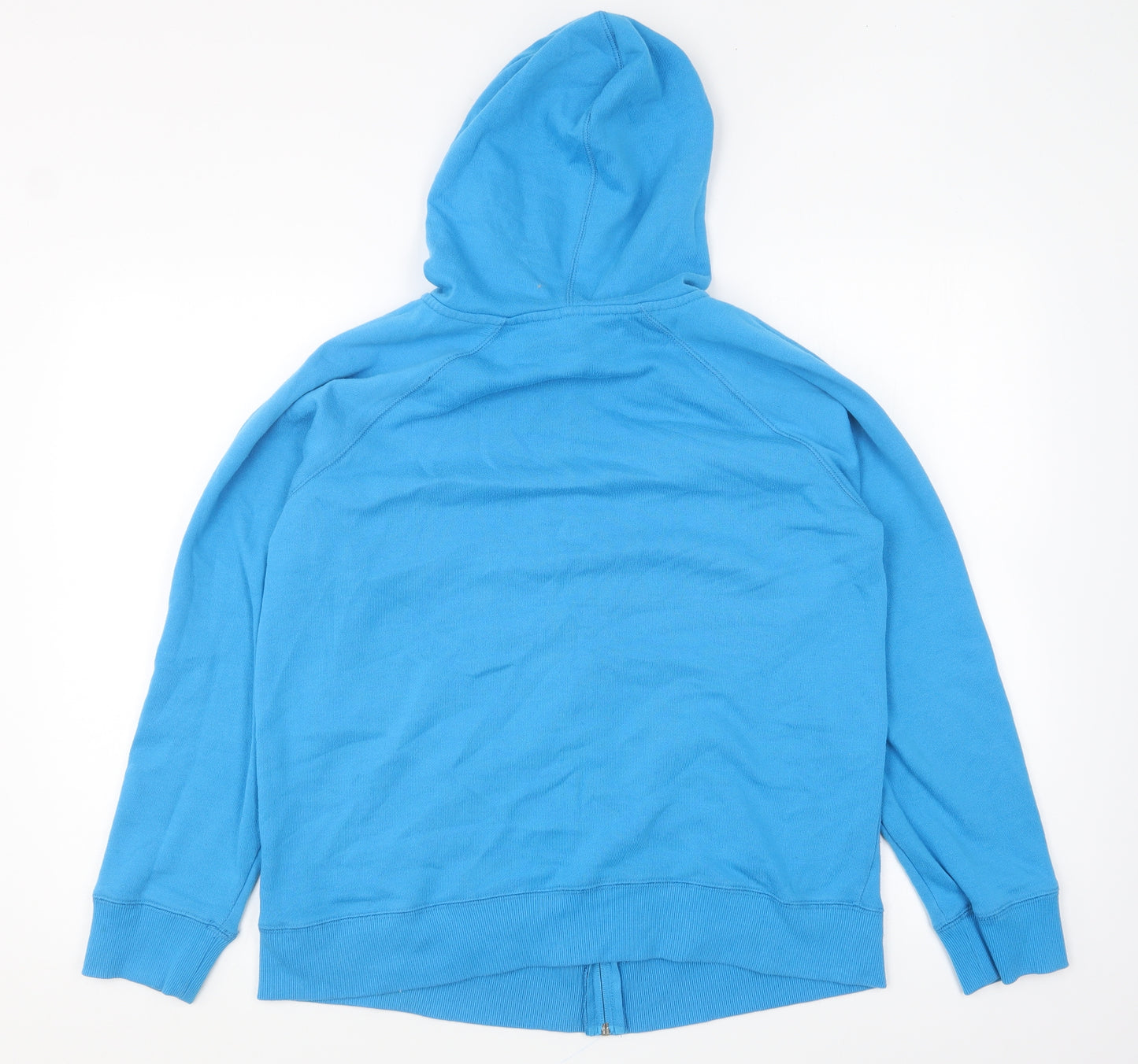 Peacocks Womens Blue Cotton Full Zip Hoodie Size 16 Zip