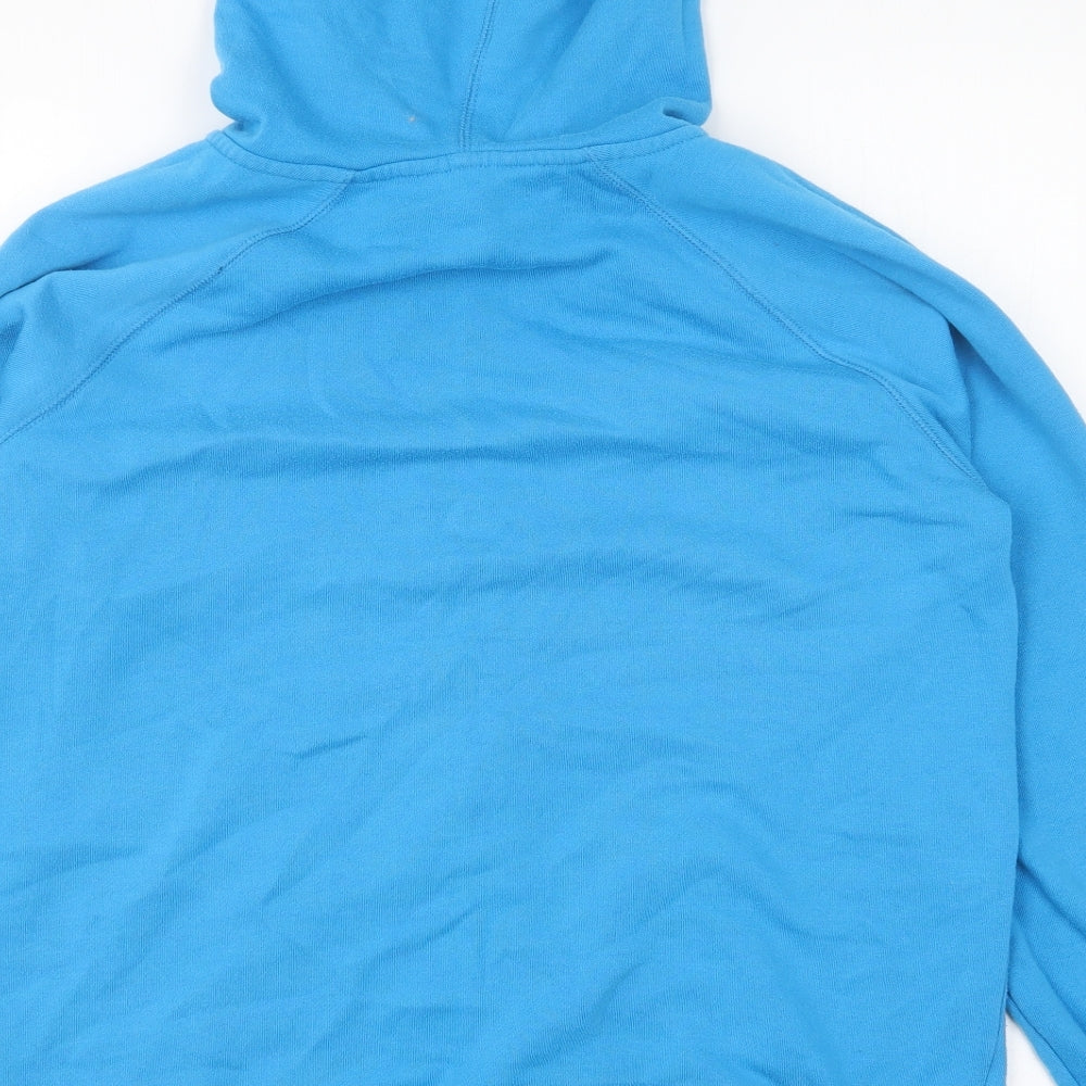Peacocks Womens Blue Cotton Full Zip Hoodie Size 16 Zip