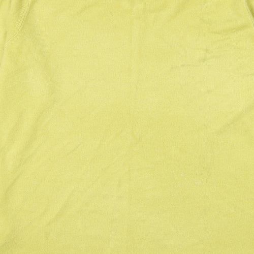 Bonmarché Womens Yellow Round Neck Acrylic Pullover Jumper Size 12