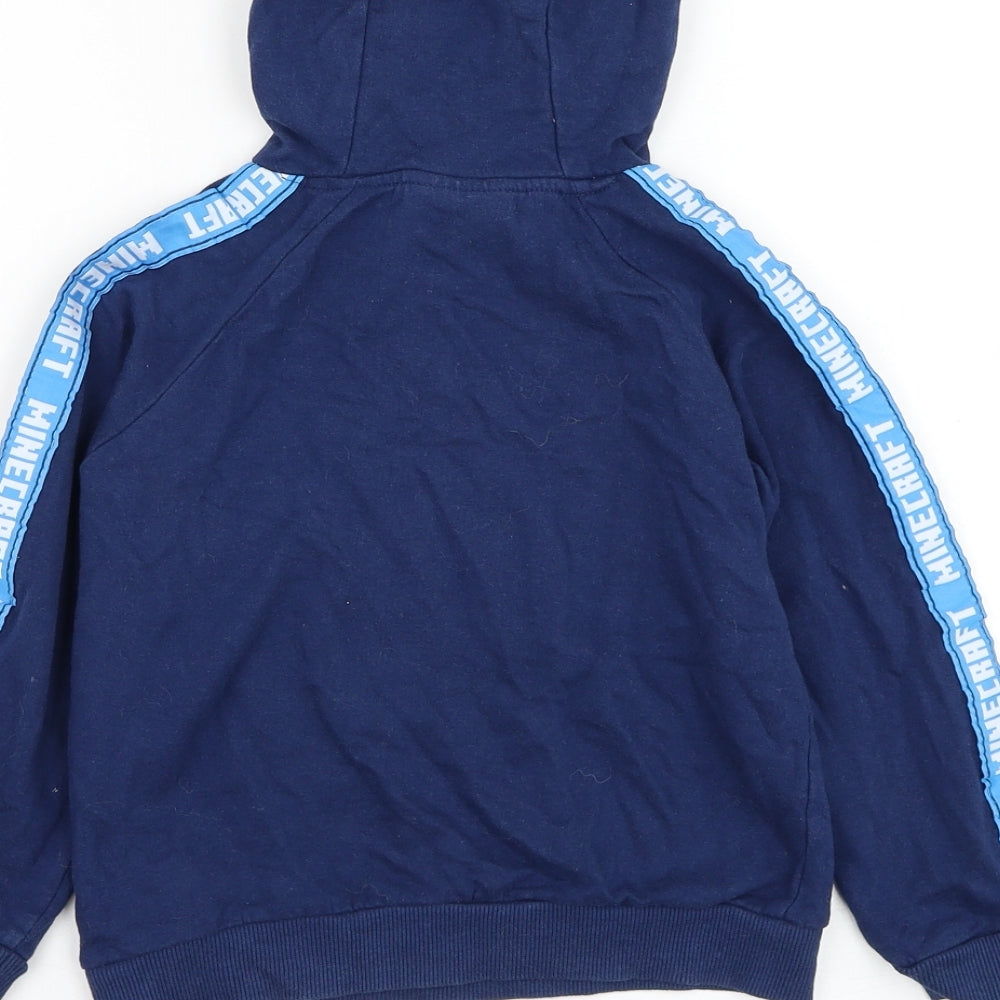 PEP&CO Boys Blue Cotton Pullover Hoodie Size 5-6 Years Pullover - Minecraft